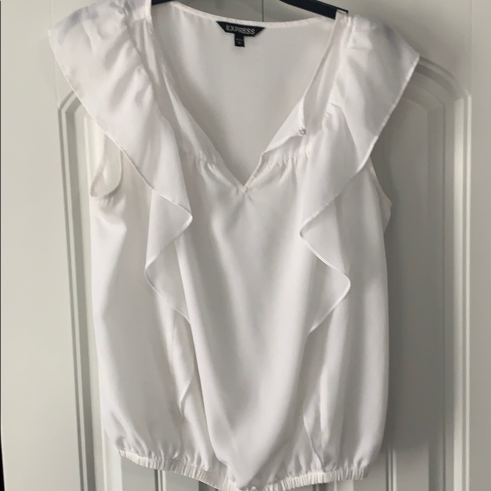 White Express sleeveless top